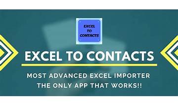 Excel to Contact: App Reviews; Features; Pricing & Download | OpossumSoft